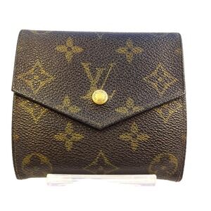 Louis Vuitton Monogram Brown Wallet Vintage with COA